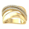 14K Yellow Gold Round Lab Grown Diamond Wedding Band Ring Size 9 F4509
