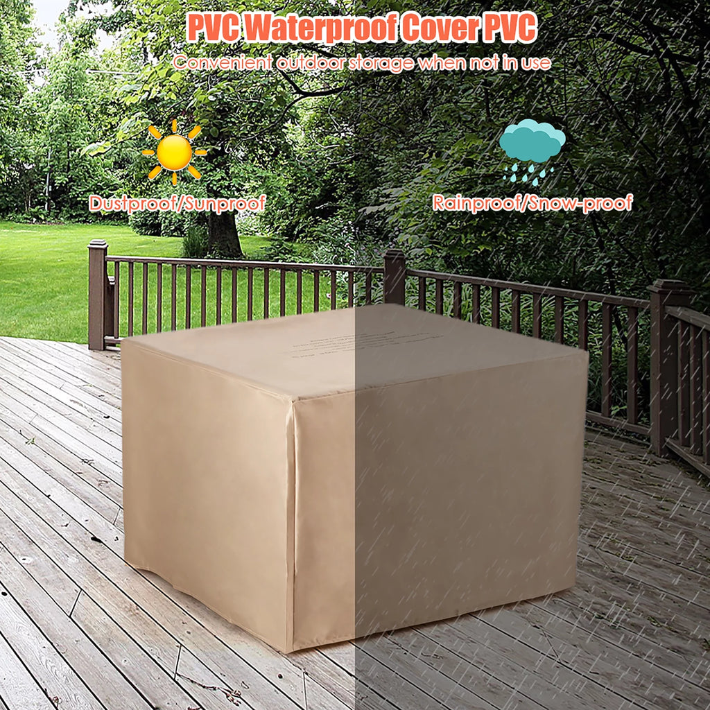 30'' Square Propane Gas Fire Pit Table 50,000 BTU with Cover P312