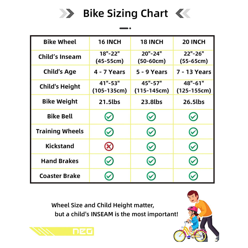 Black 20 Kids Bike with Training Wheels G43111