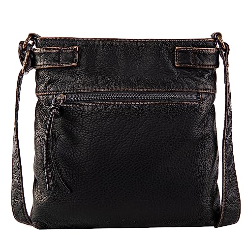 Soft Washed Leather Crossbody Shoulder Bag O550147