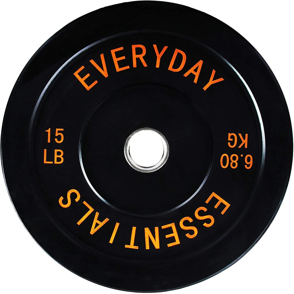 Black Olympic Bumper Plate Weight Plate Set, 210 lbs N541