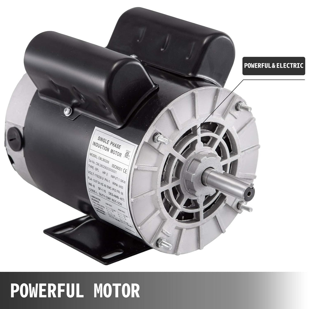 2Hp 3450RPM 115V 230V 56 Frame Single Phase Electric Motor T521