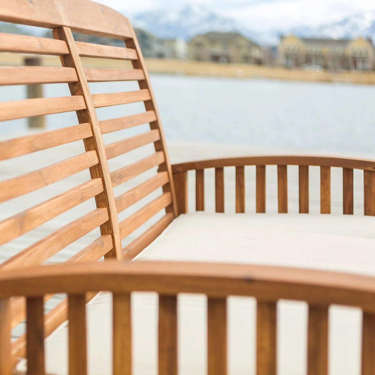 Brown Acacia Outdoor Love Seat L585