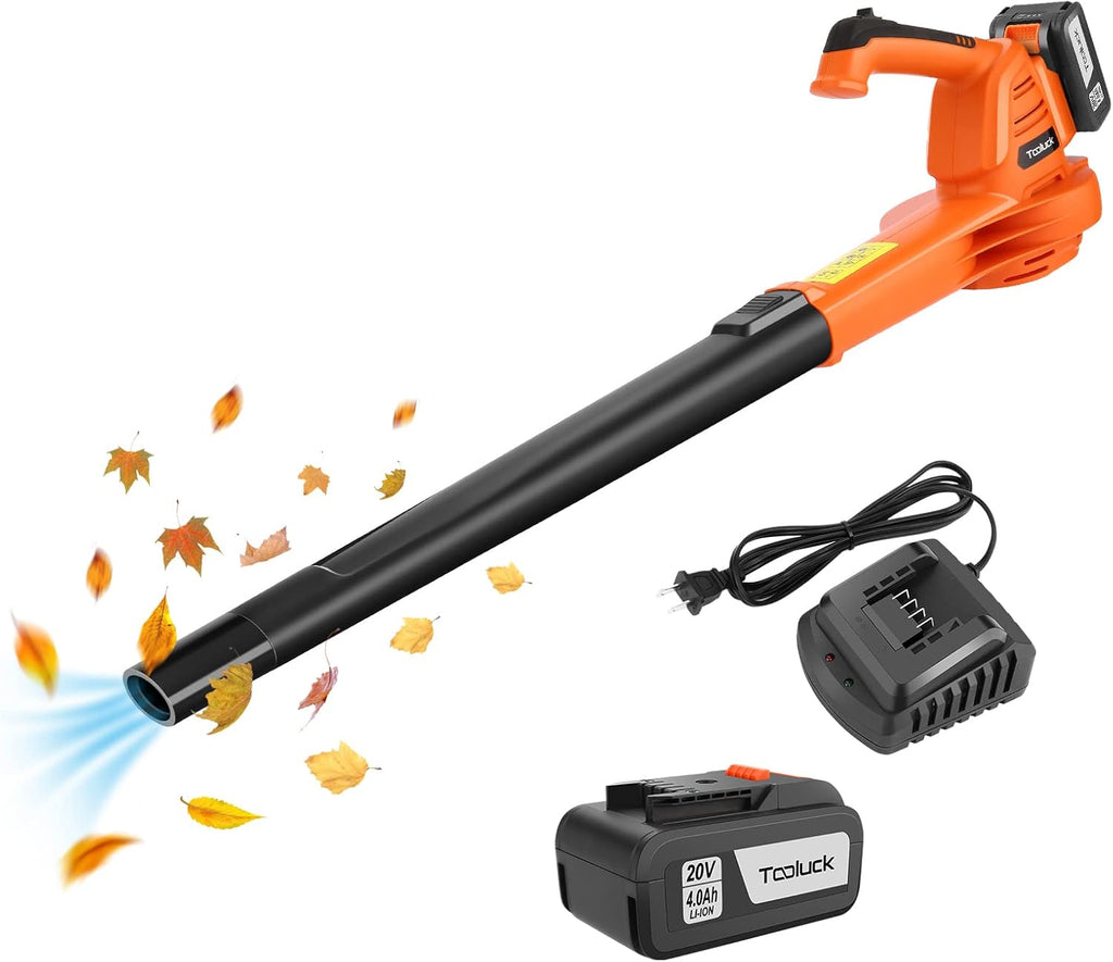 Cordless Electric Leaf Blower with 4.0Ah Battery and Charger N375054