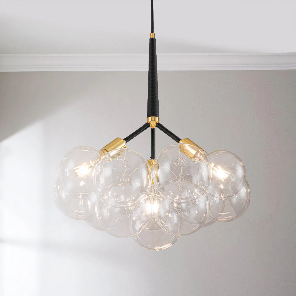 3-Light Glass Bubble Chandelier G85133