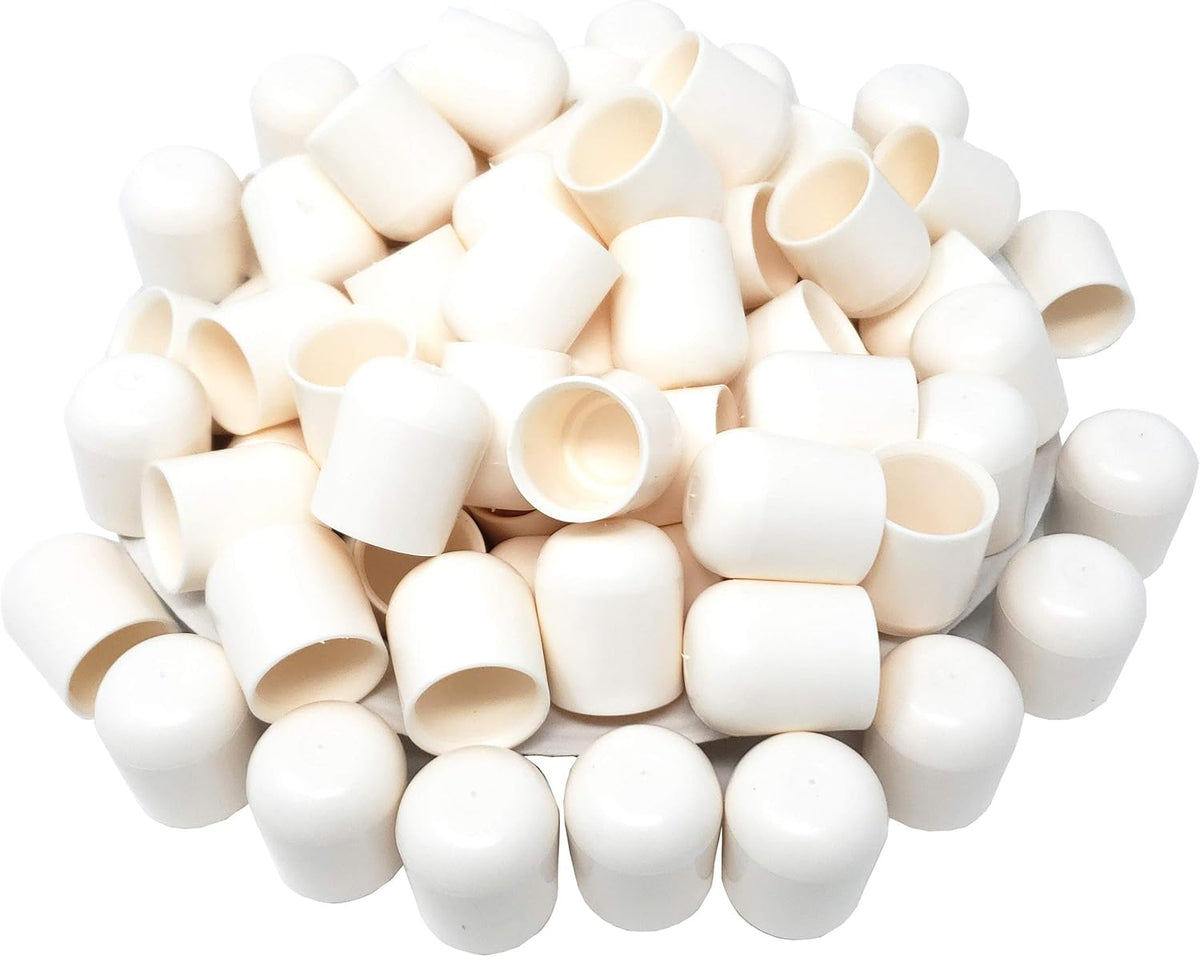 Folding Chair Leg Caps 100 Pack 7/8 Non-Marring Brown Plastic G828