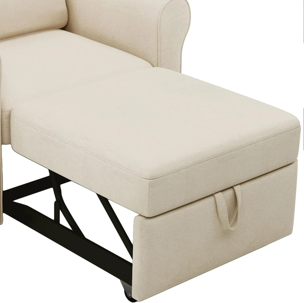 Beige Convertible Sleeper Chair Bed D17857