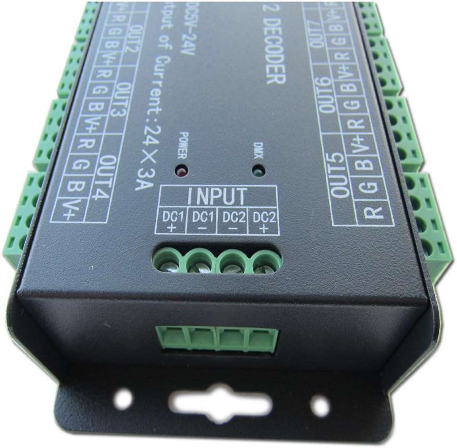 24 Channel RGB DMX512 Controller Led Decoder Dimmer B544