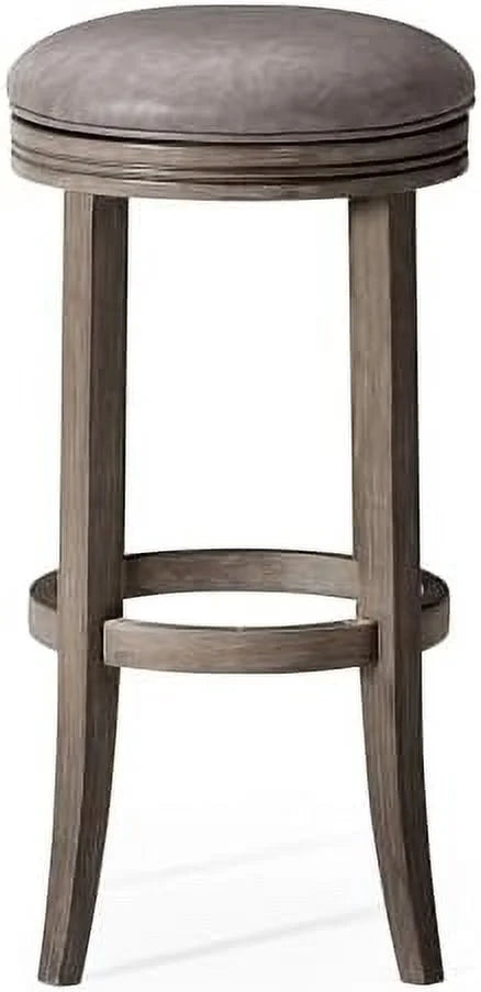 Eva Stool Weathered Oak Finish Vegan Leather O2228