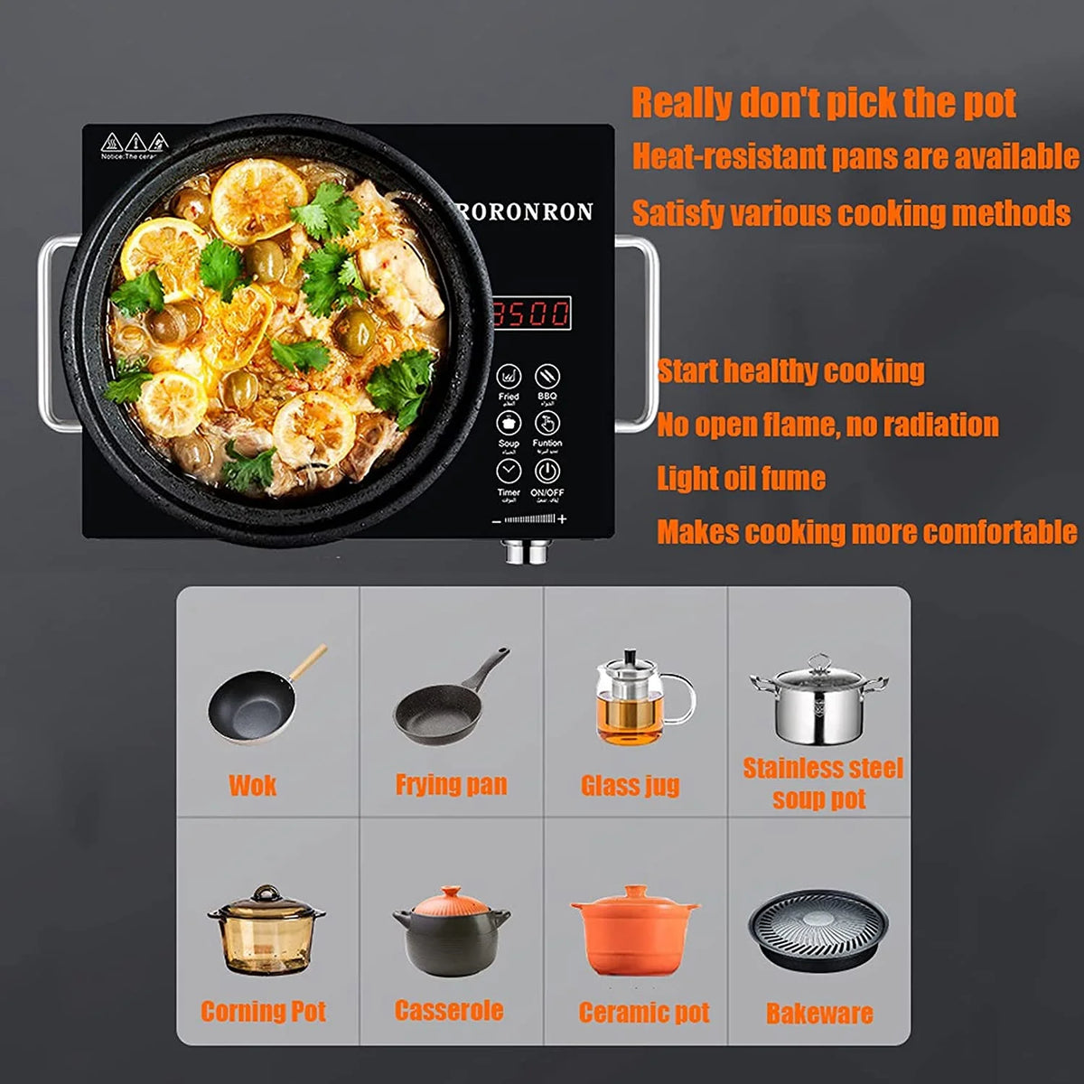 Portable Induction Cooktop 3500W Countertop Burner B1239