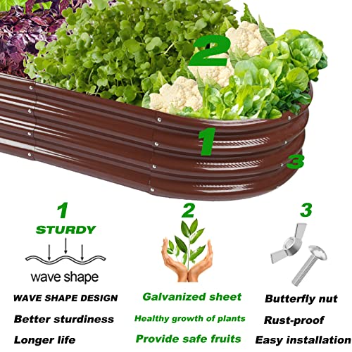 5ft Oval Galvanized Metal Raised Garden Bed Planter L54370