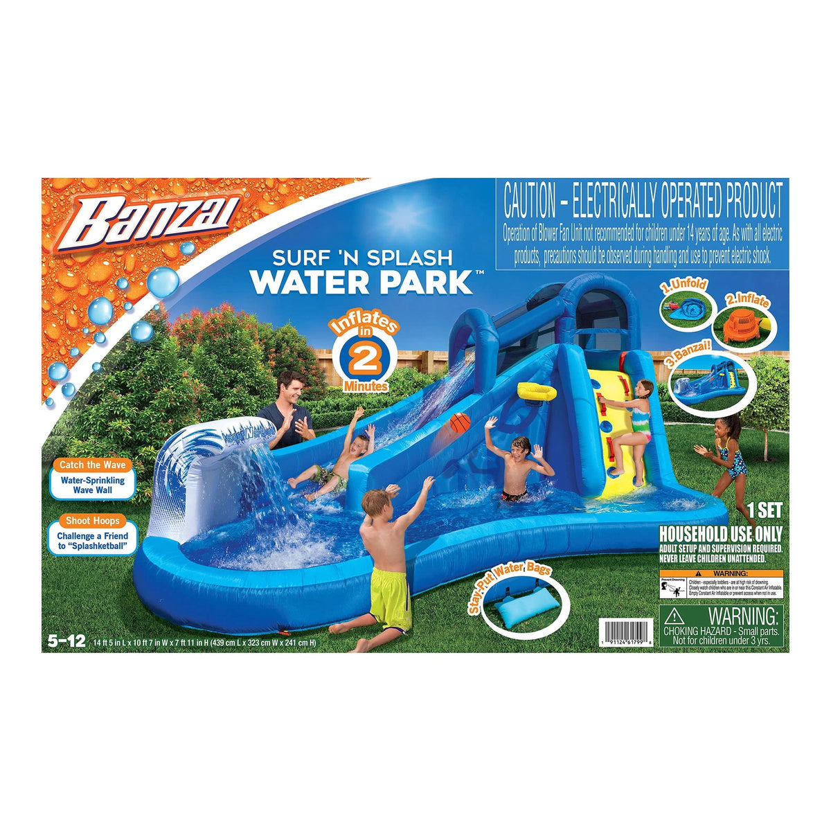 Inflatable Outdoor Backyard Water Slide Splash Toy J535