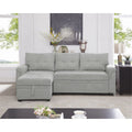 Reversible Velvet Sleeper Sectional Sofa with Storage Chaise P822