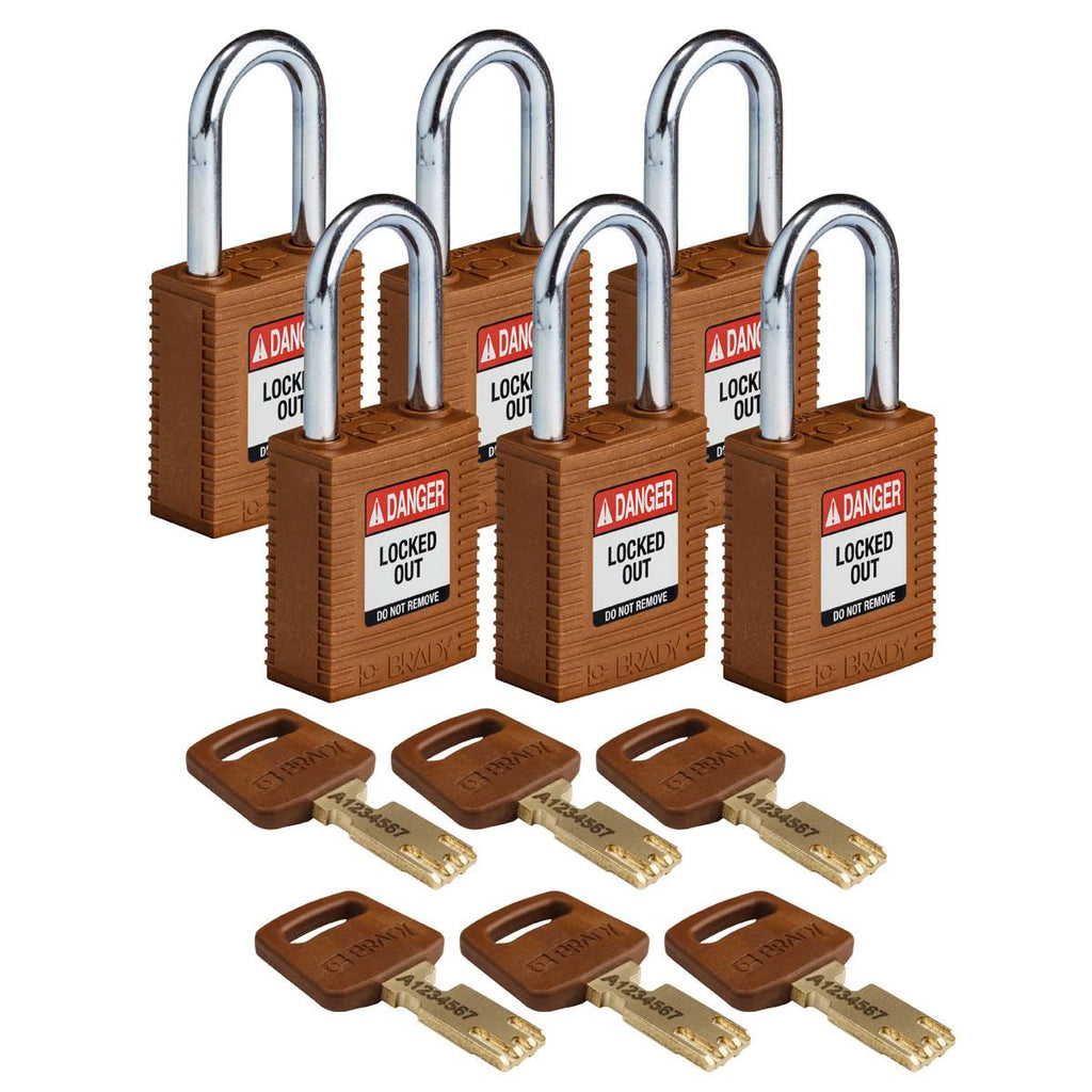 Lockout Padlock Nylon Brown 1.5x22 St Q458