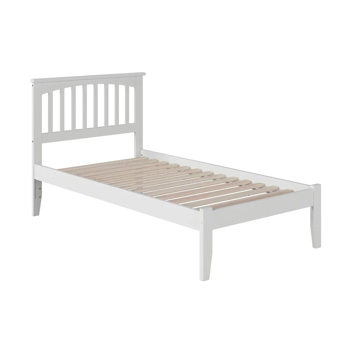 White Platform Bed with USB Charging Station U469