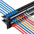 24 Port Cat6 Feed Through RJ45 Patch Panel Q194