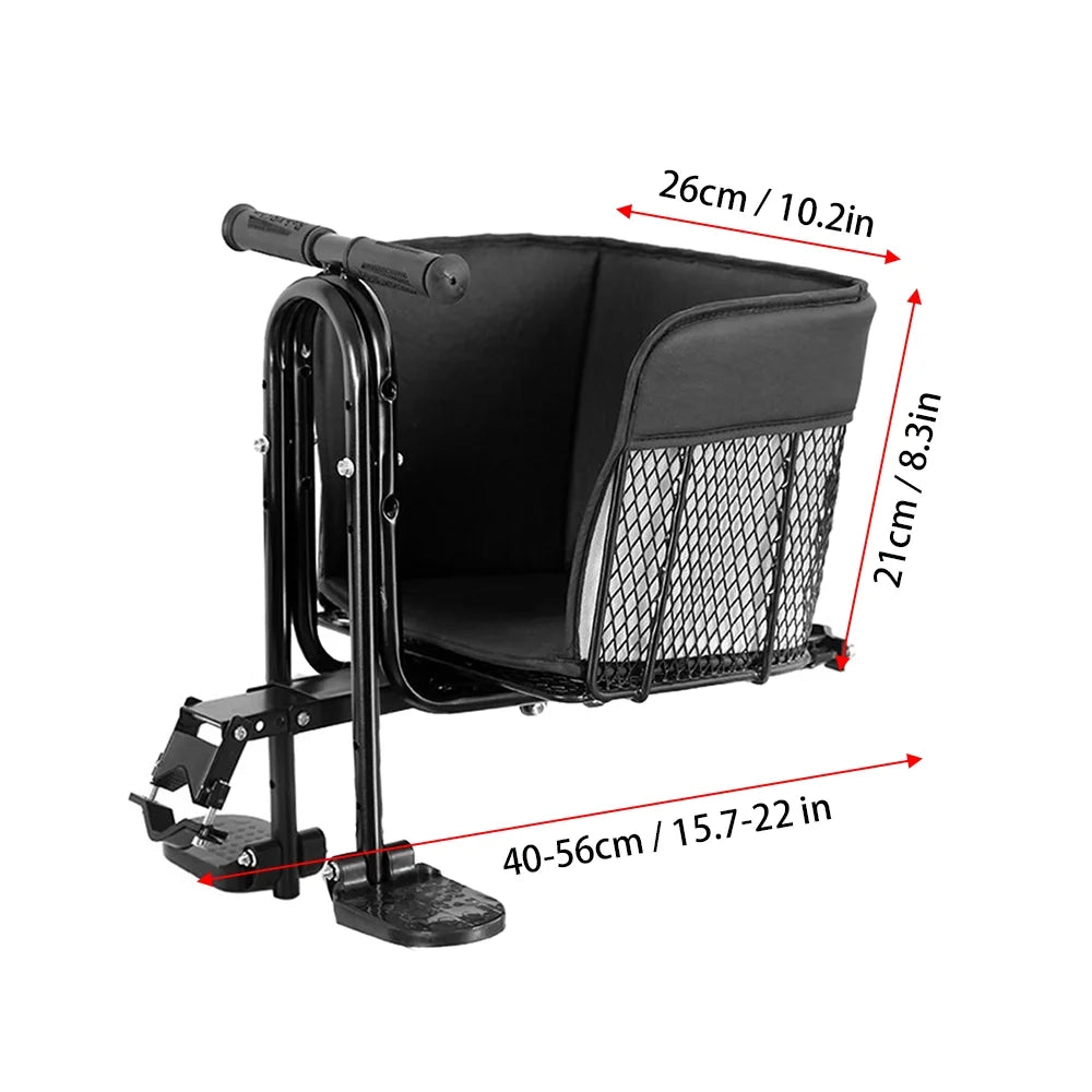 Front Seat Child Saddle with Pedals and Support for MTB Road Bike I702