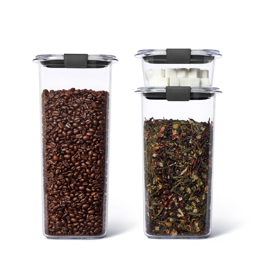 Set of 3 Food Storage Canisters with Latching Lids G82264