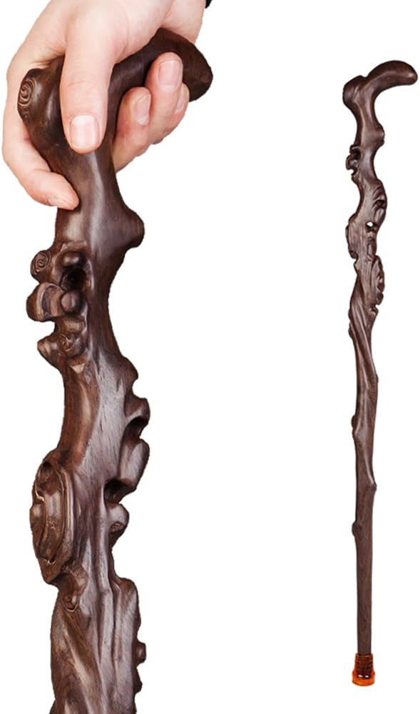 Wood Cane with Curved Handle J938734