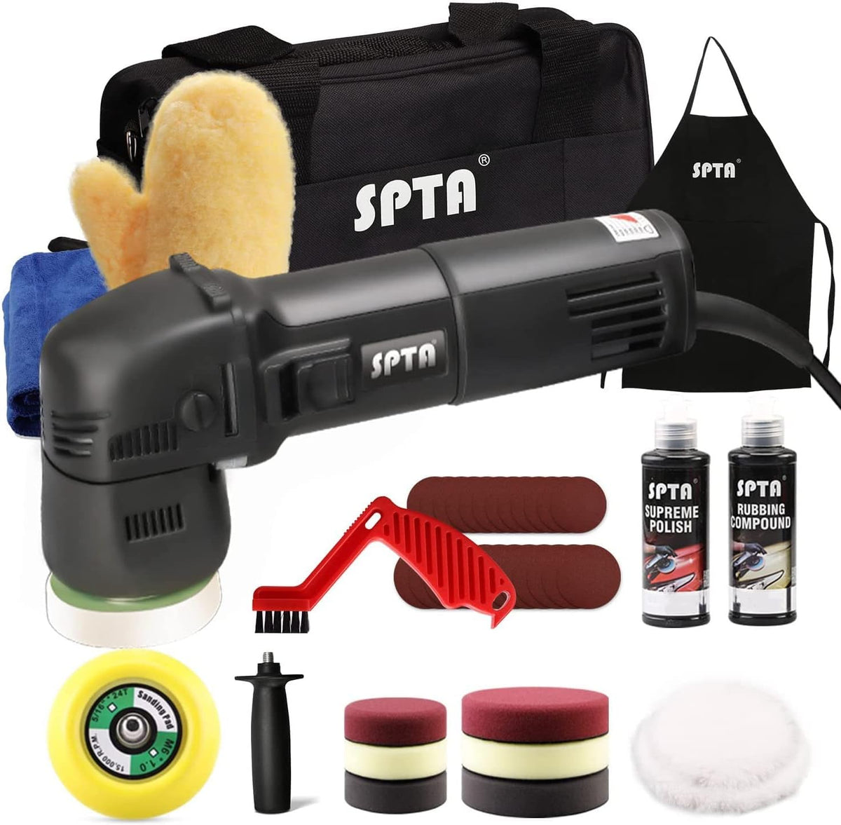 Orbital Dual Action Polisher 3 Inch 780W with DA Polishing Pads H852641