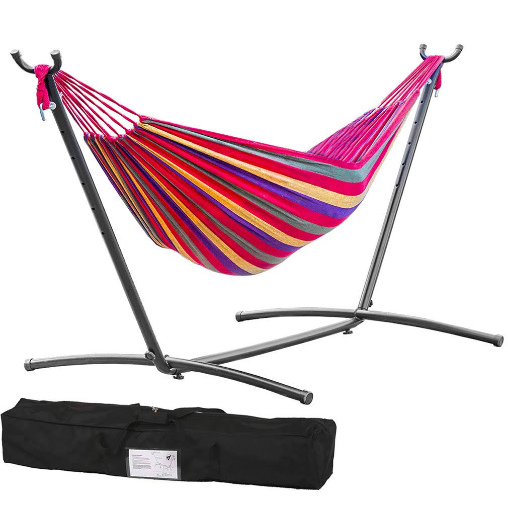 Double Hammock with Steel Stand and Carrying Case M9579