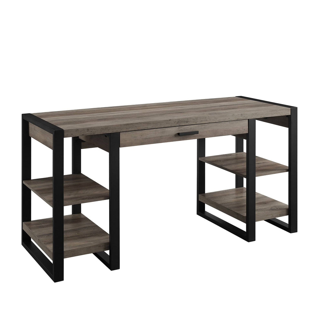 Grey Wash Wood Computer Desk I49642
