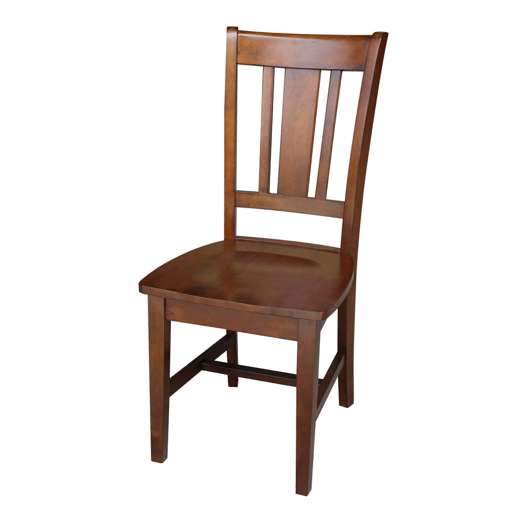 Espresso Round Top Pedestal Table with 2 Chairs N414931