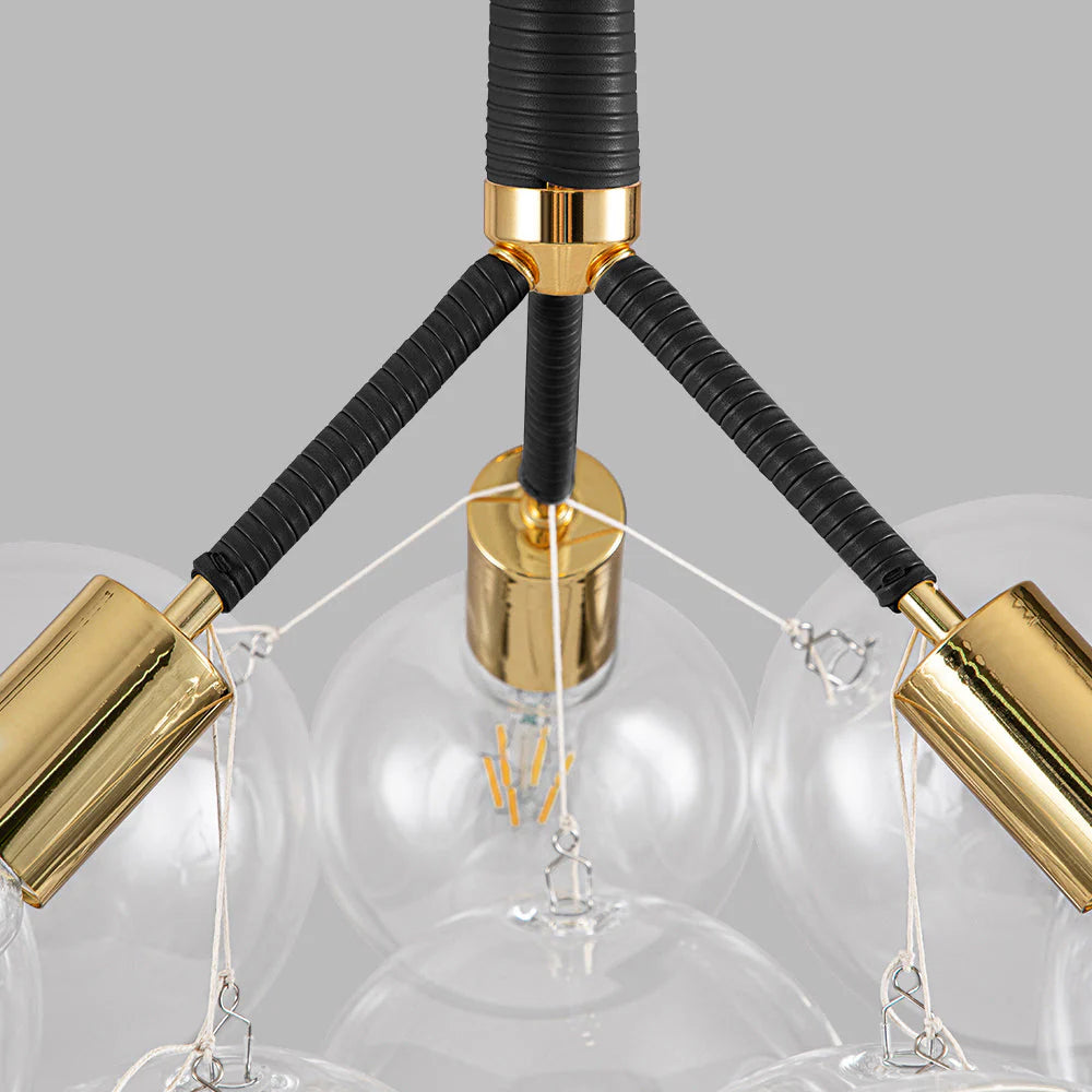 3-Light Glass Bubble Chandelier G85133