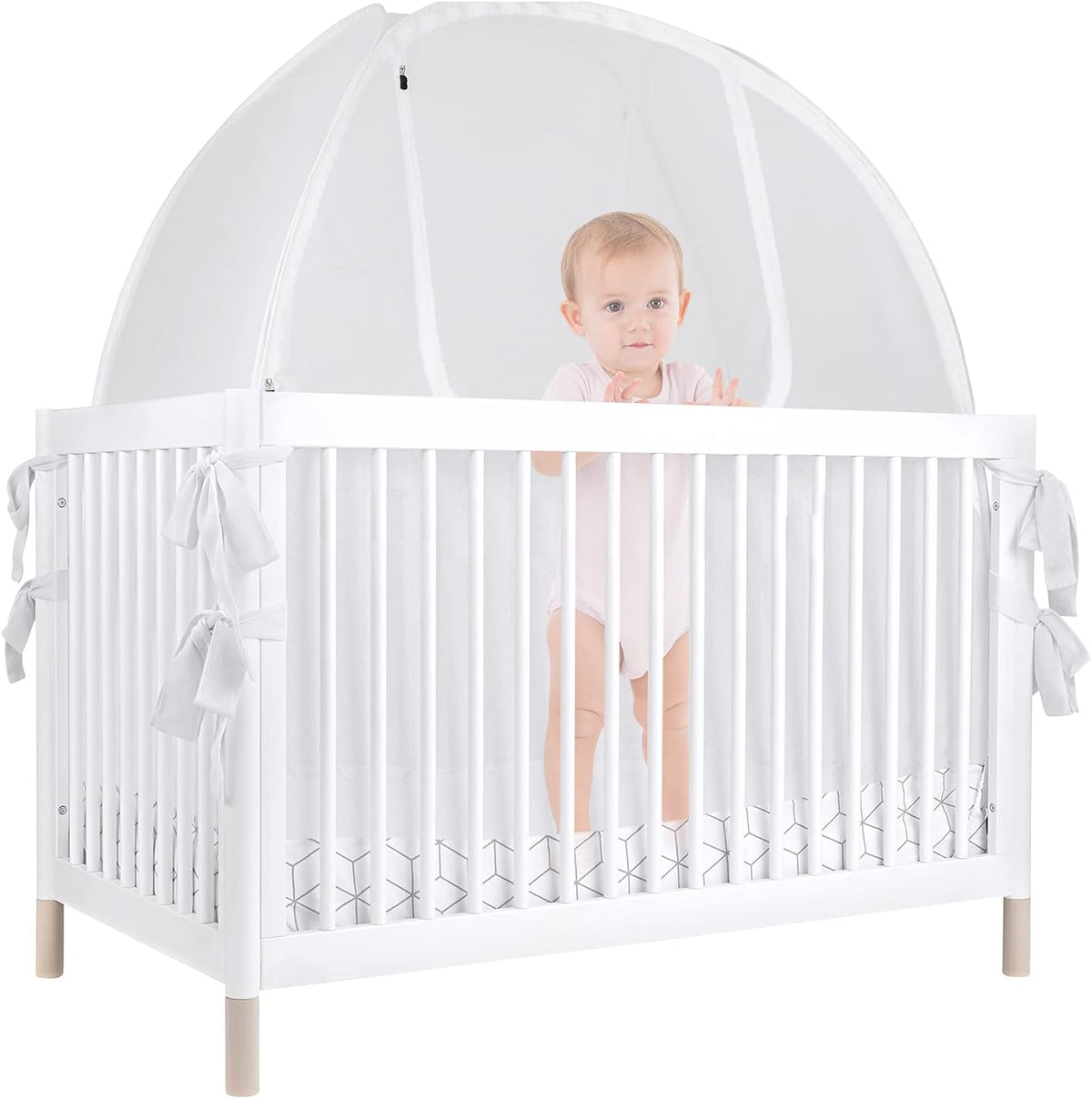 See Through Mesh Pop Up Crib Tent B382