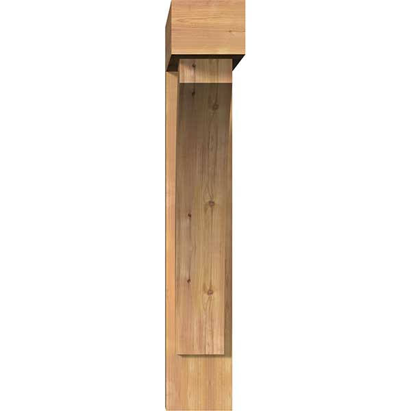 Thorton Block Smooth Bracket with Offset Brace, Western Red Cedar X27246