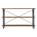 Black Wood Metal Sofa Table TV Stand Console Unit S154