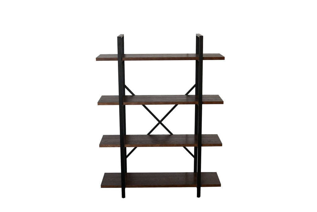 Walnut Brown 4 Shelf Etagere Bookcase O329947