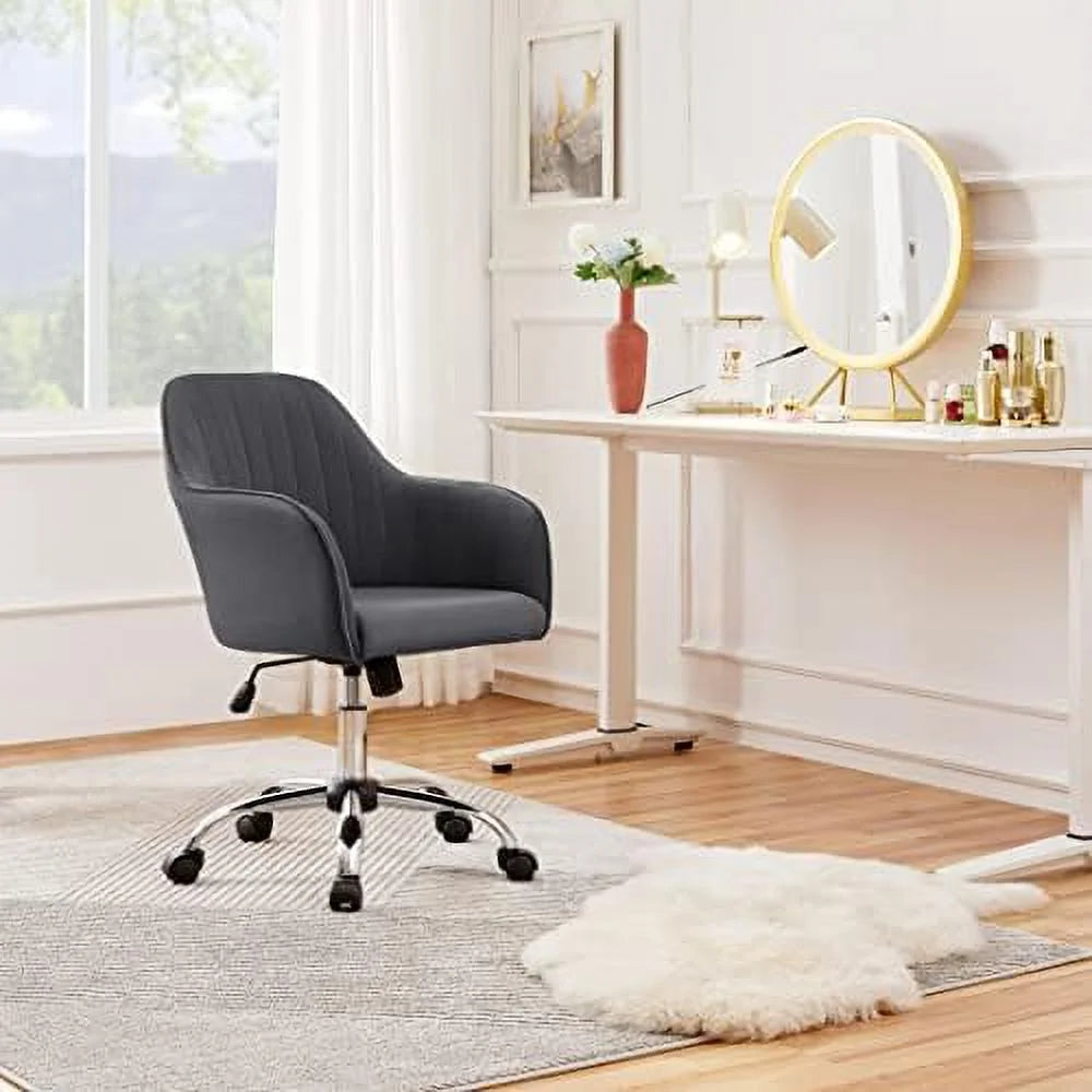 Faux Leather Height Adjustable Swivel Office Chair with Arms K2667