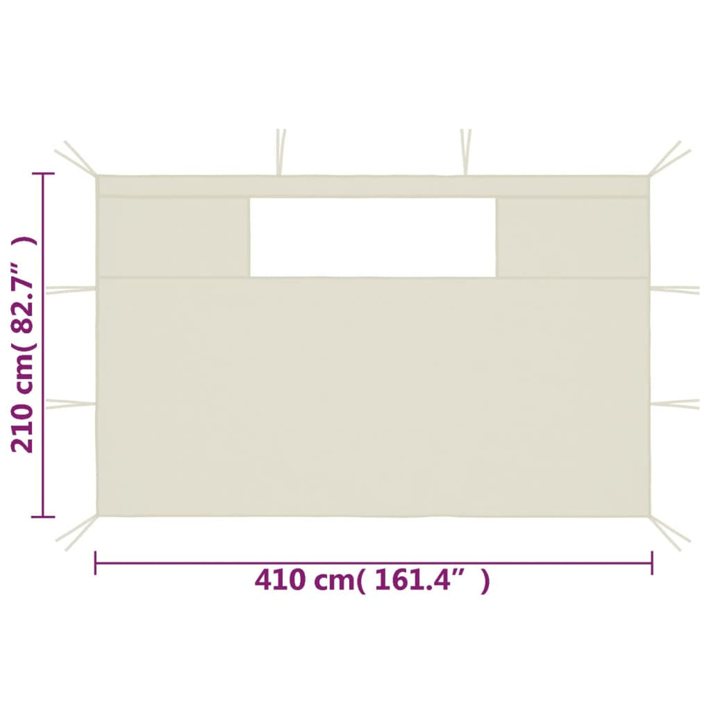 Gazebo Sidewalls with Windows 2 pcs R55178