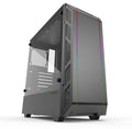 Black Compact EATX Mid-Tower Case with Tempered Glass and Digital RGB I899690