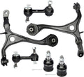 6PC Front Lower Control Arms with Ball Joints and Sway Bar Links for Honda Accord F357