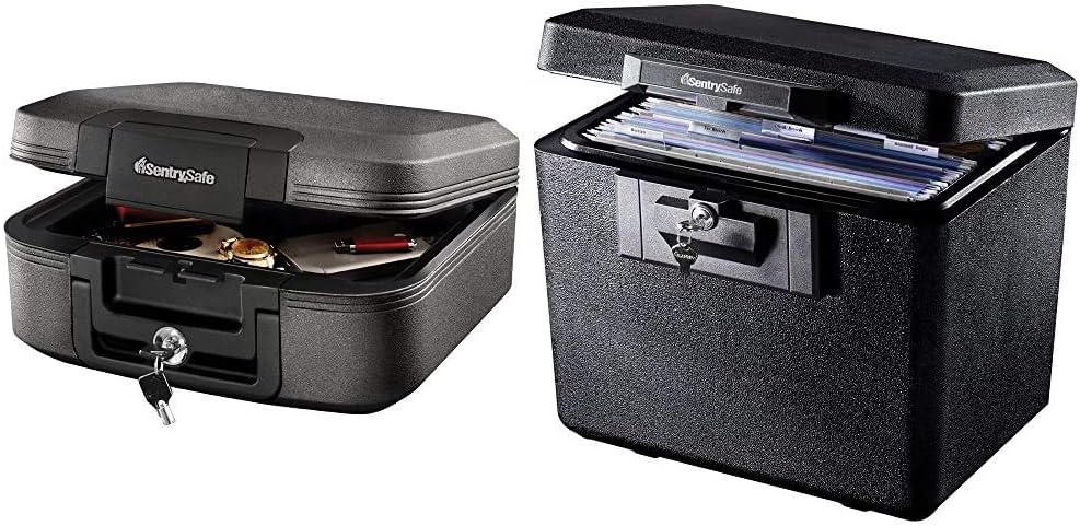 Fireproof and Waterproof Document Safes with Key Lock N883374