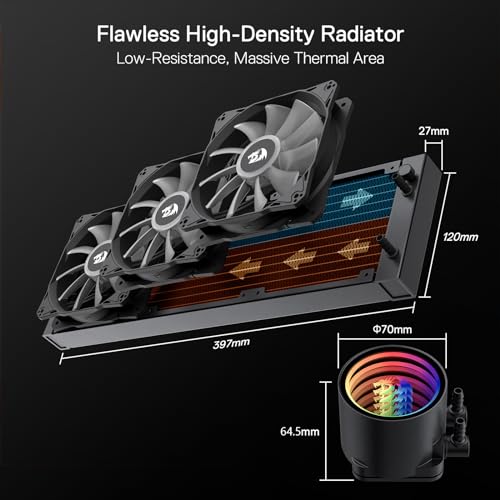 Liquid Cooling System CPU Water Cooler with 120mm PWM RGB Fans D98391