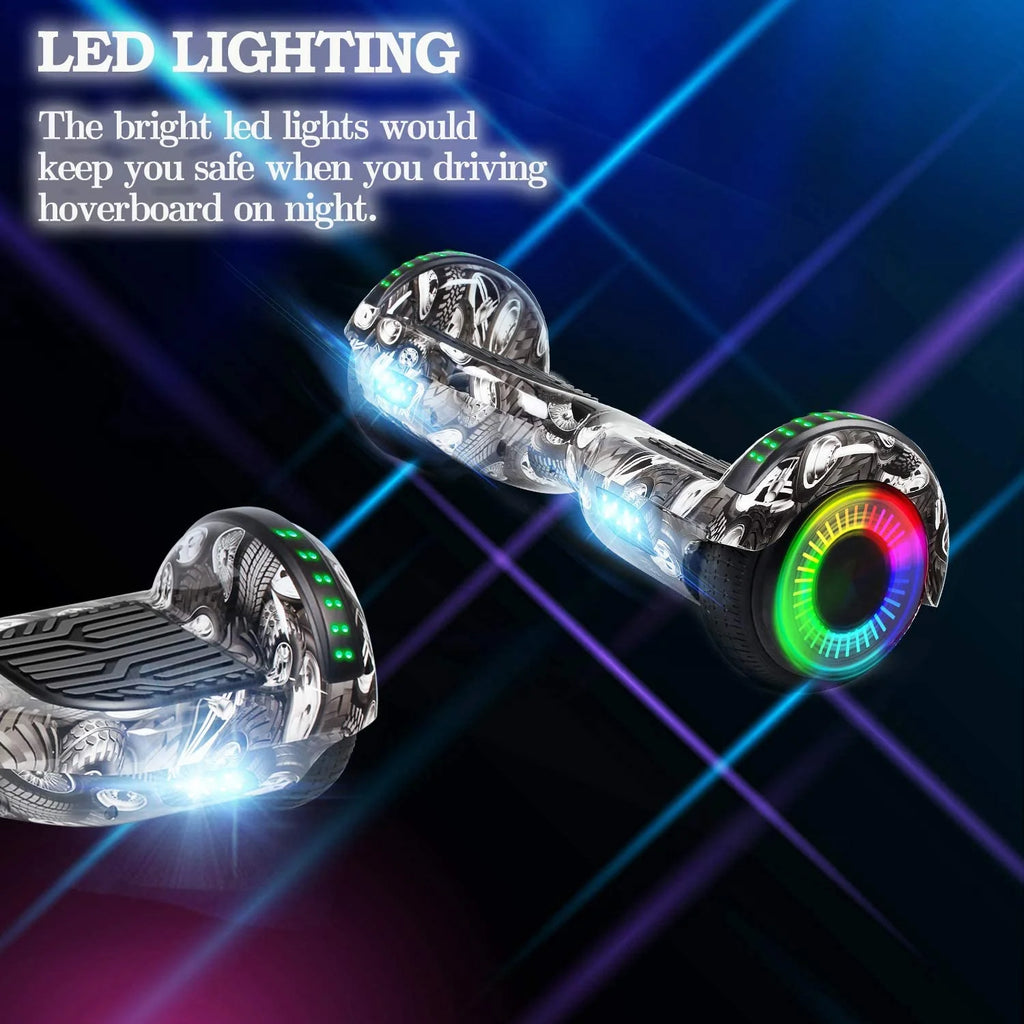 6.5inch Self Balancing Hoverboard with Bluetooth Speaker LED Lights D2628