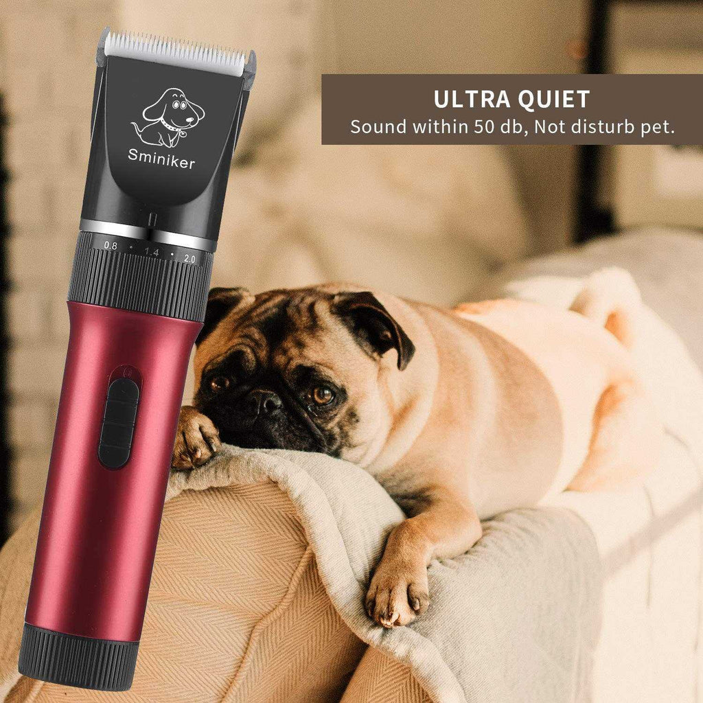 Rechargeable Cordless Low Noise Pet Clippers Grooming Kit with Storage Bag E3358