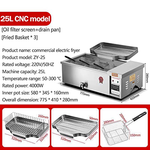 25L Stainless Steel Electric Deep Fryer U273