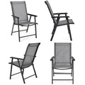 Set of 4 Outdoor Folding Chairs with Armrest T505518