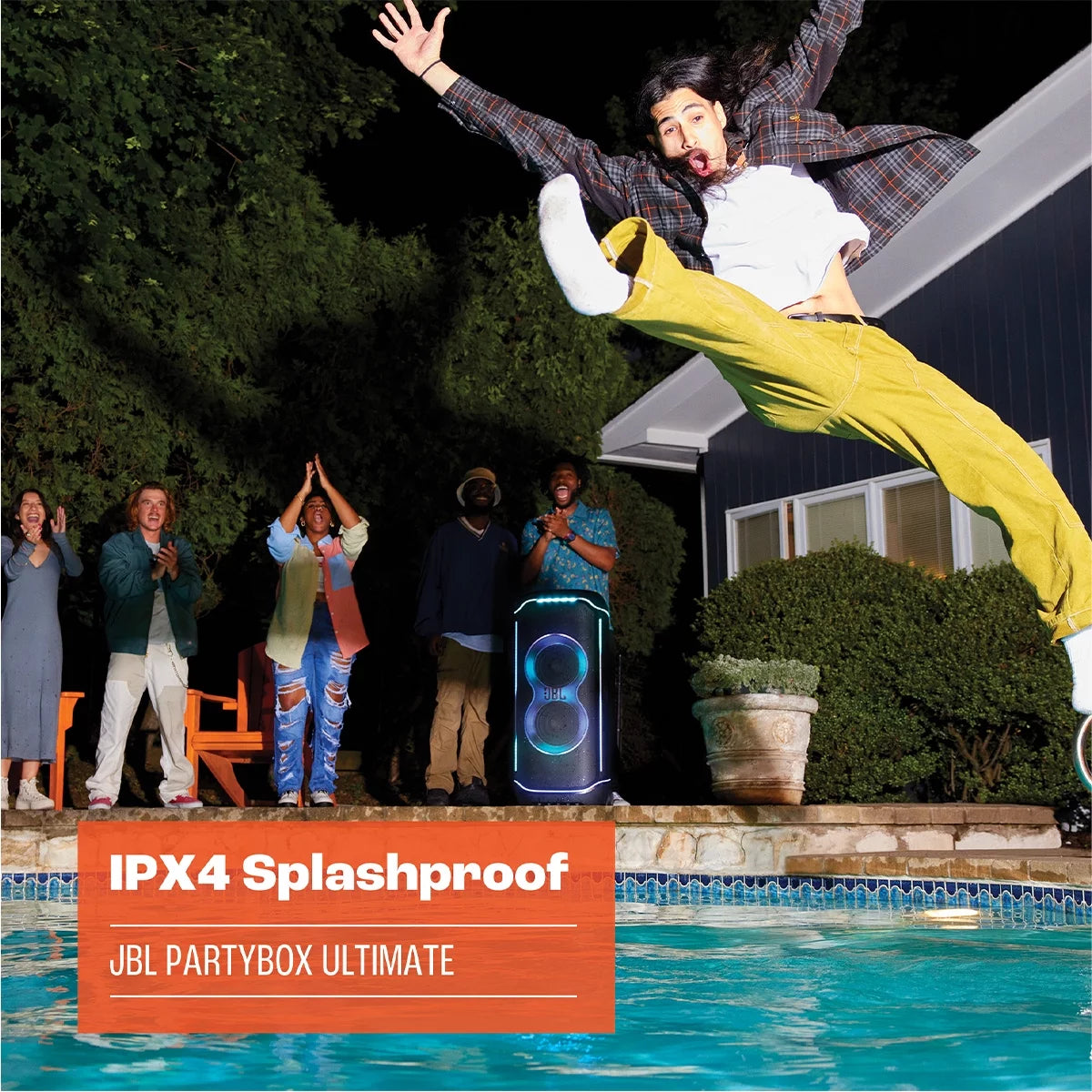 Waterproof Wi-Fi Party Speaker with Dolby Atmos X45561