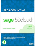 Sage 50cloud Pro Accounting 2022 U.S. One Year Subscription Personal Accounting Software F668