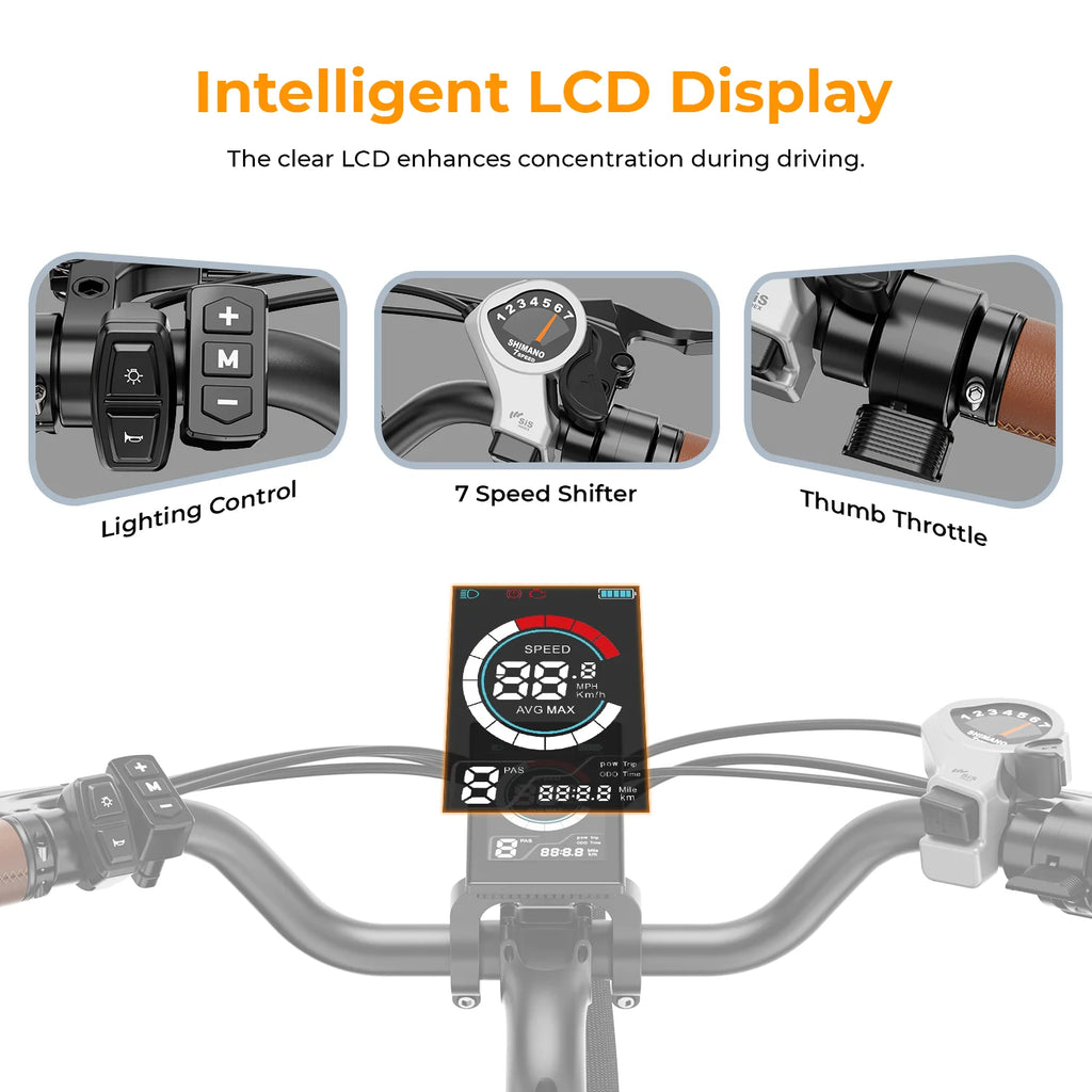 500W Electric City Cruiser Bicycle with 36V 13Ah Removable Battery T529680