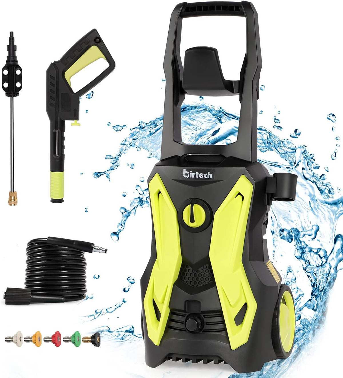 3500 PSI Electric Pressure Washer with 5 Adjustable Spray Nozzle M5216