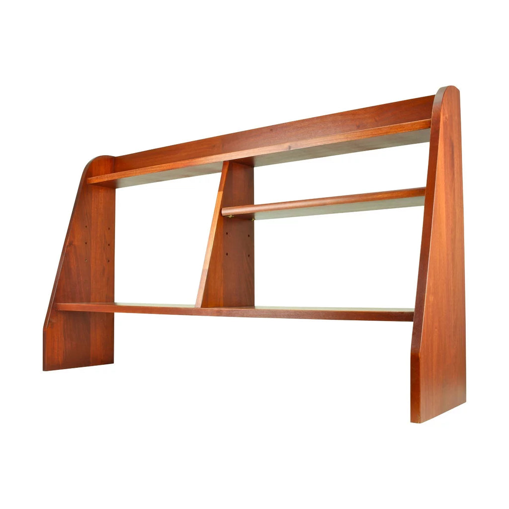 Cherry Stain Hardwood Computer Desk Shelf I23709