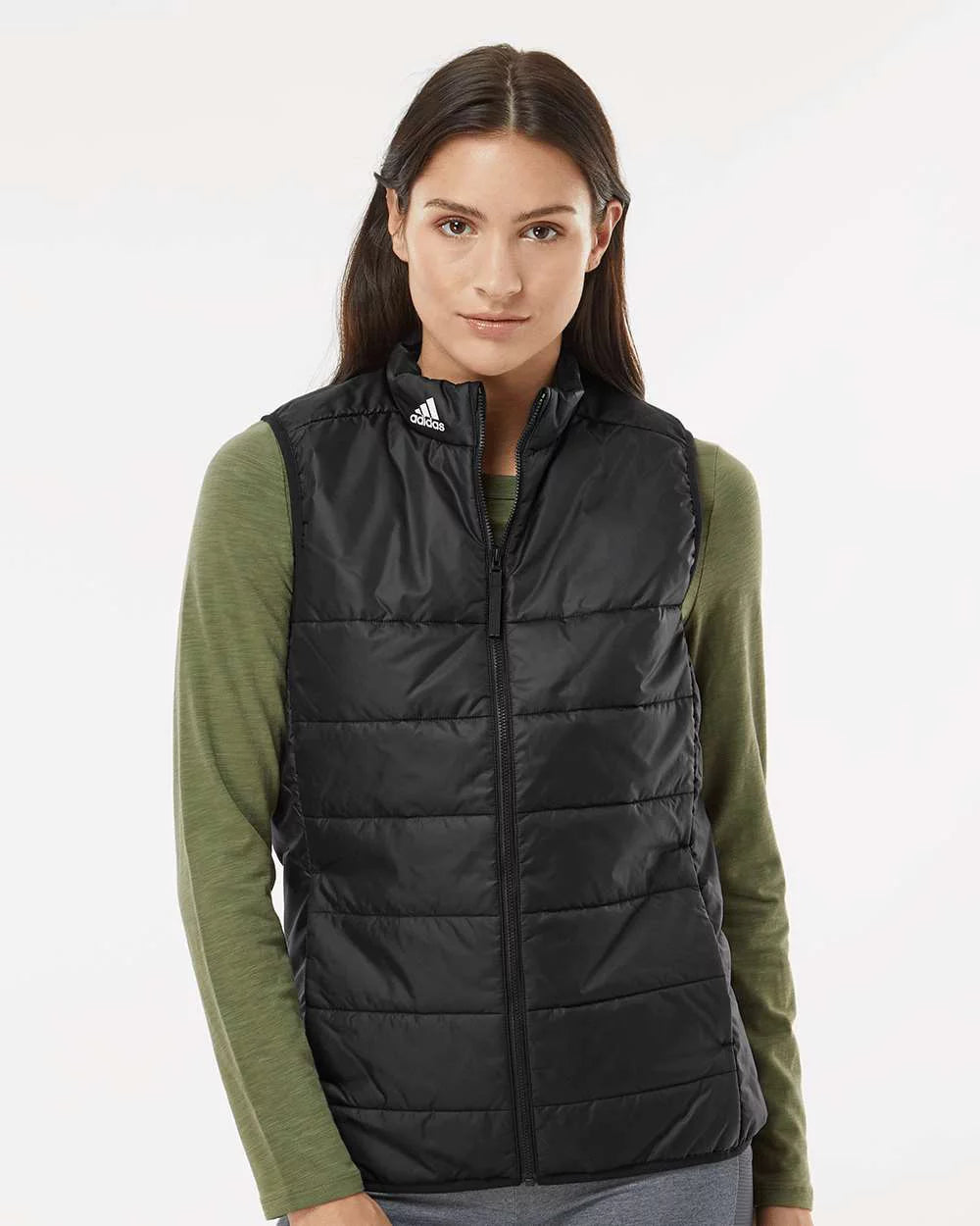Women's Grey Puffer Vest D8286