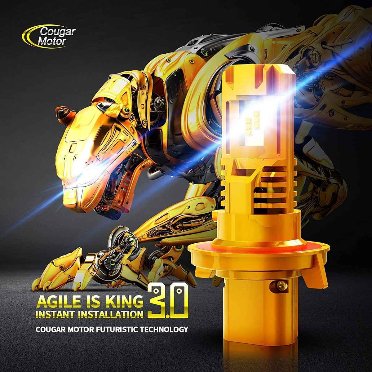 Wireless H13 LED Bulb 12000LM 6500K Cool White Pack of 2 H9151