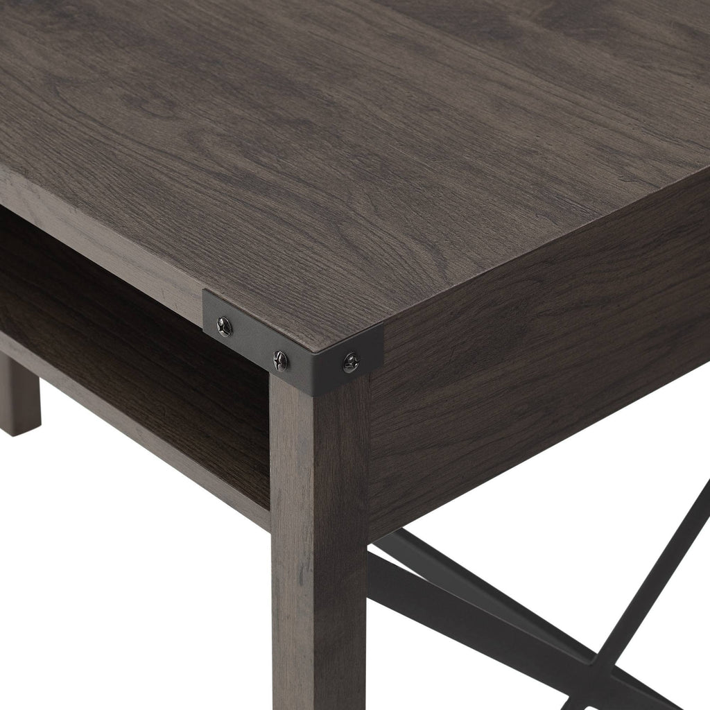 Sable Gray Writing Desk with Cubbies C1667